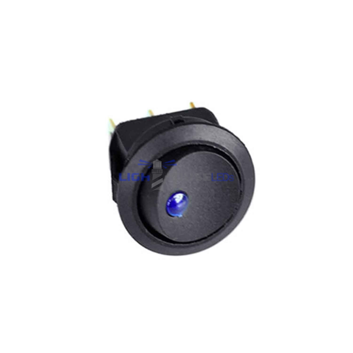 Interruptor ON/OFF - Redondo con LED Azul – Robotechrd