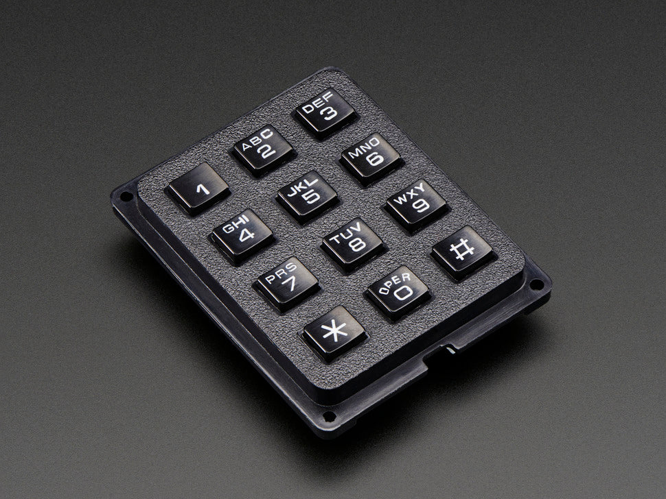 Teclado Numérico - 12 Botones (Negro)