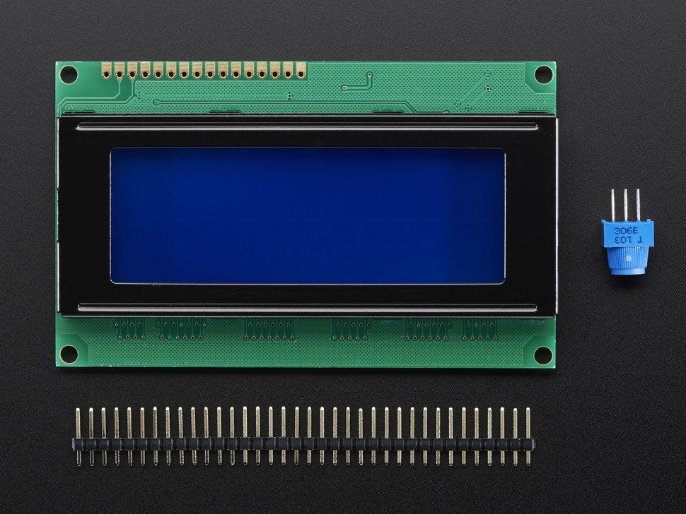 LCD Standar 20x4 + extras - Blanco en Azul