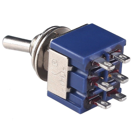 Mini Switch para Montura de Panel DPDT de Palanca