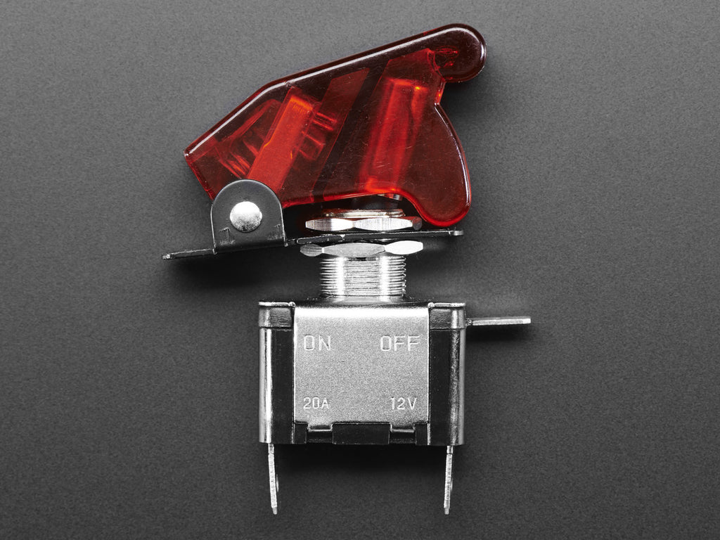 Switch de Palanca con Cover - Iluminado (Rojo)