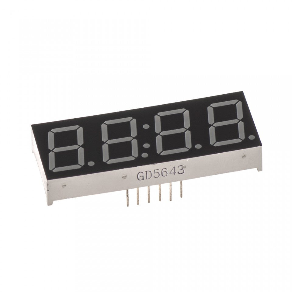 Pantalla Display de reloj 7 segmentos (blanco)