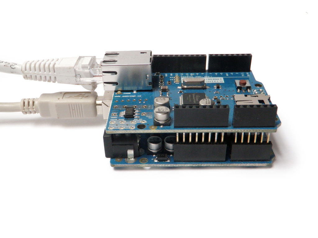 Arduino Ethernet shield R3 con Conector micro SD - Ensamblado